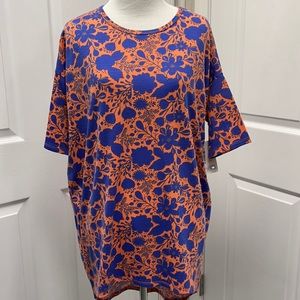 LuLaRoe New XXS Floral Irma Tunic Shirt NWT
